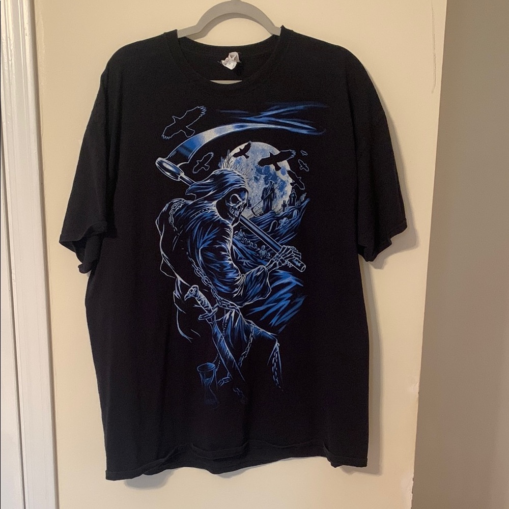 Vintage Y2K Grim Reaper T-Shirt -Men’s Size 2XL
